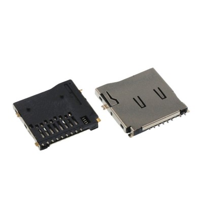 Micro SD Push SMT T-Flash Type External Welding Double Tablets 9p Card Connector