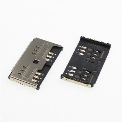 High Temperature Resistance SIM SMT Type H=3.25 Card Socket Connector